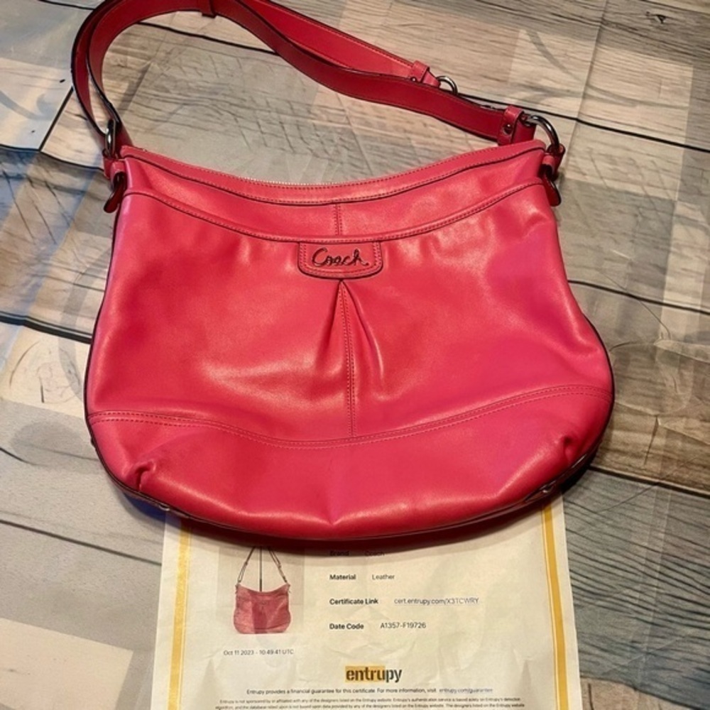 Coach Park Pink Leather Hobo bag 🔥Cert. Authentic🔥 Barbie